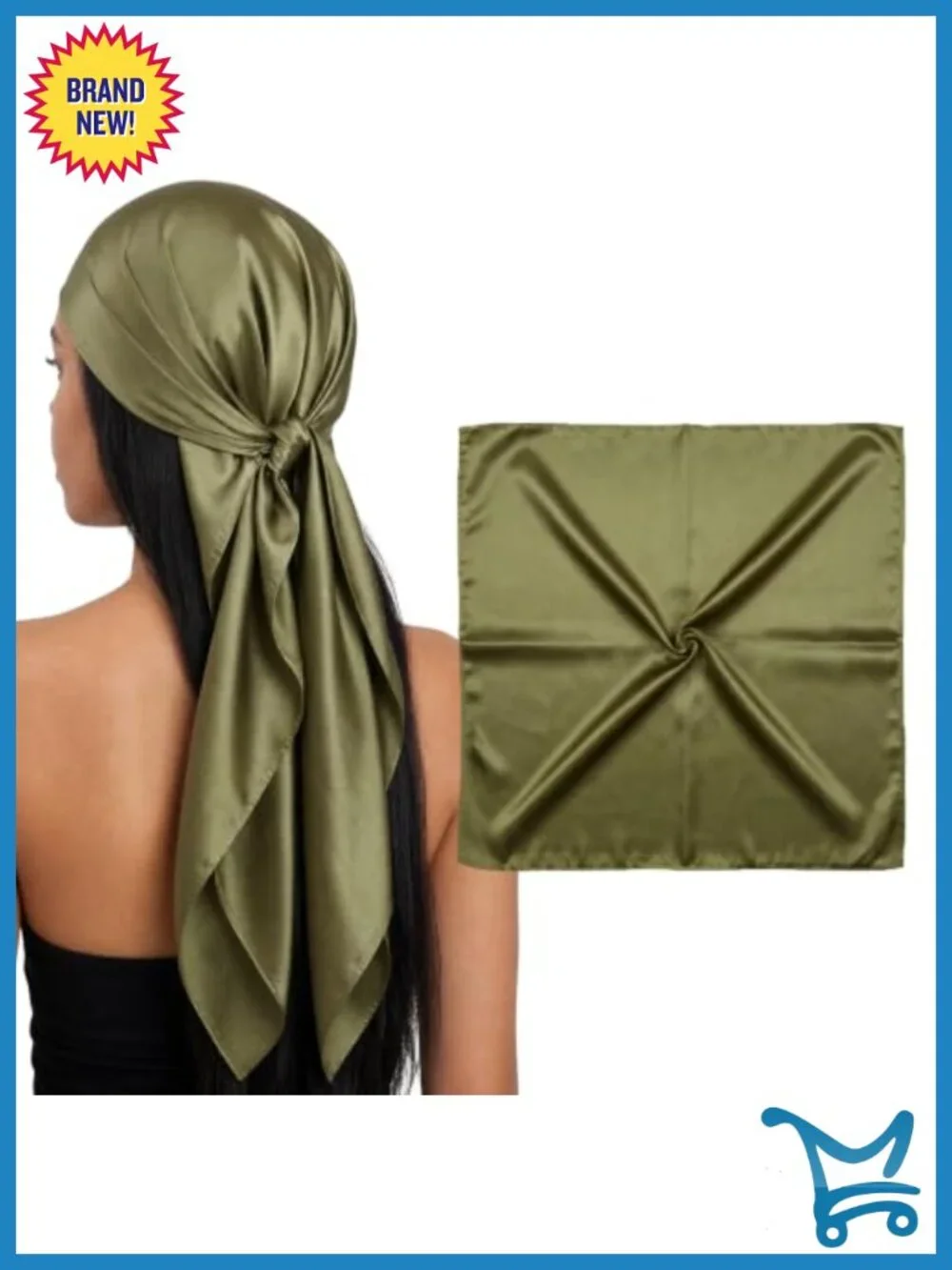 100% Mulberry Silk Head Scarf Large 36